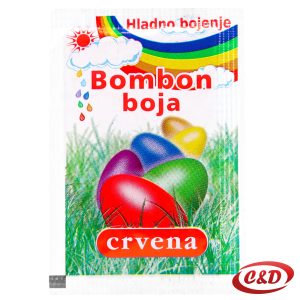 crvena boja za jaja 4,6 g hladno bojanje 30 jaja
