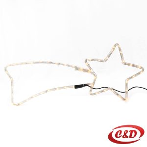 LED zvijezda repatica 65 cm s toplim bijelim svjetlom