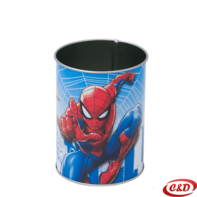 Metalna posuda za olovke Spider-Man u plavoj i crvenoj boji visine 10 cm i promjera 7 cm