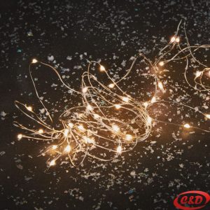 LED lampice Gjalp, 3,90 m sa 40 toplo bijelih LED lampica i transparentnim kablom, 230 V električni priključak.