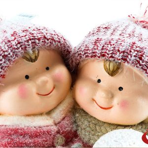 Novogodišnja keramička figura