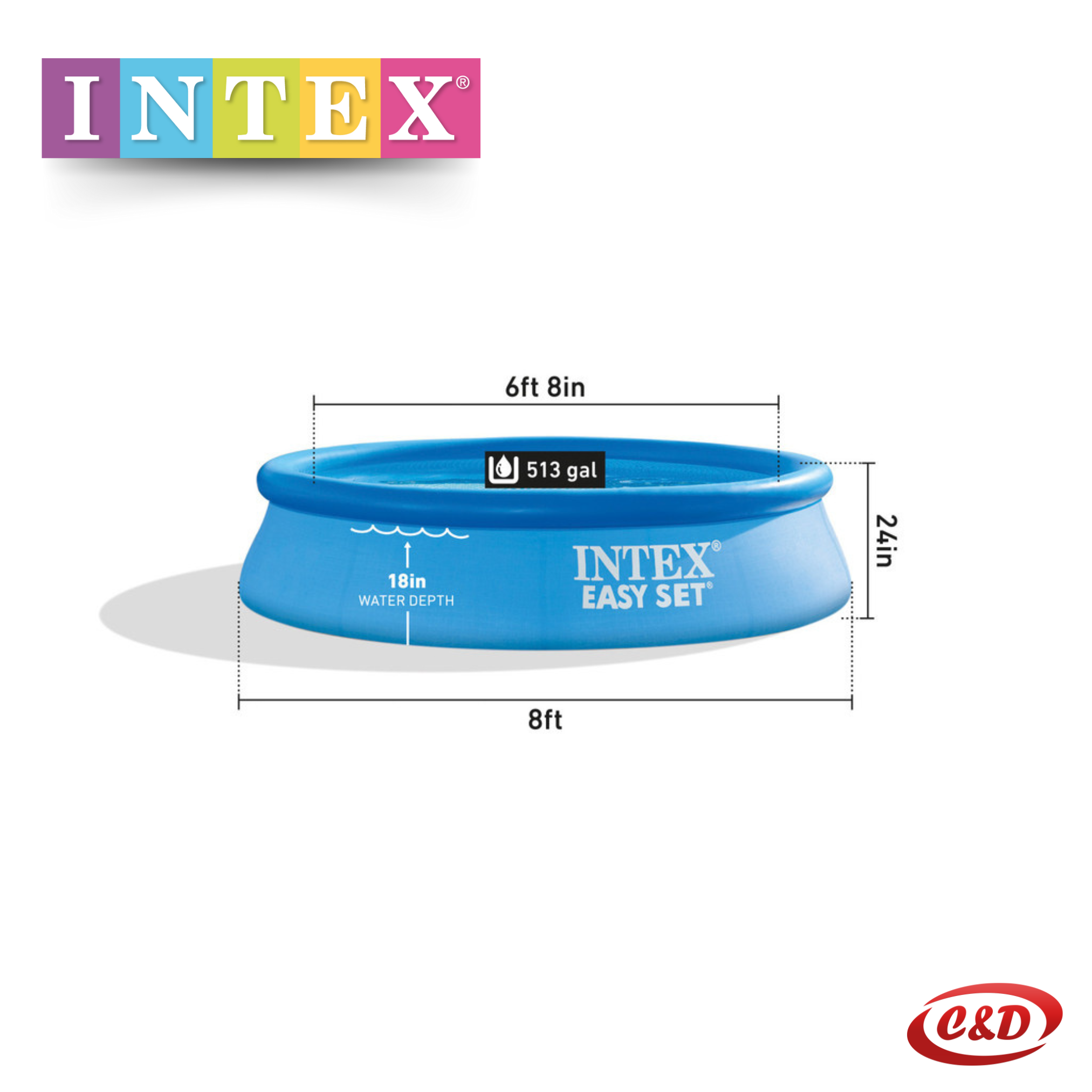 INTEX Bazen; Easy Set; 244 x 61 cm - Slika 3