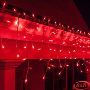 Crvene LED lampice ledenice sa 192 LED lampice, dužine 4 metra