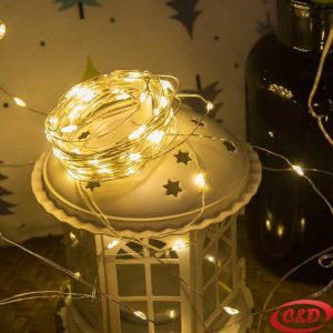Lampice; LED; Mravi; Na siliku; 10 m; Toplo Bijela