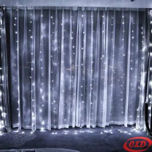 LED lampice zavjese 3x1,5 m sa 240 LED lampica u bijeloj boji