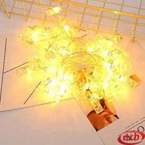 Lampice; LED; Štipaljke; Toplo Bijela