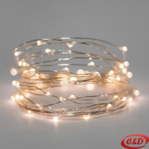 LED MRAVI lampice na baterije 2 m sa 20 LED lampica u toploj bijeloj boji