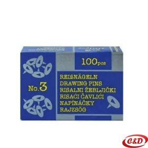 Srebrne metalne rajsnegle promjera 10 mm u pakiranju od 100 komada