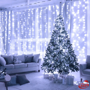 Lampice; LED; Zavjesa/Ledenice; 3 x 2 m; Bijela