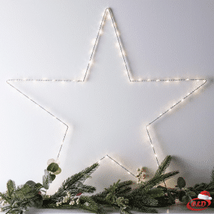 Zvijezda; LED; 40 cm; Na baterije; Bijela