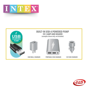 INTEX Zračni madrac; Dura-Beam Standard Prestige s ugrađenom USB električnom pumpom