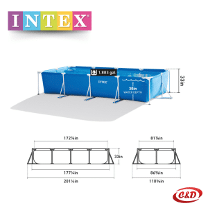 INTEX Bazen; Metalna konstrukcija; 220 x 150 x 60 cm