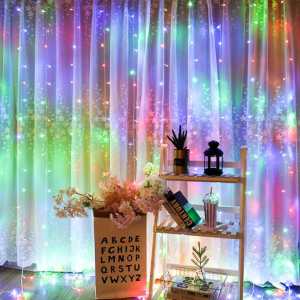 Lampice; LED; Zavjesa/Ledenice; 3 x 2 m; RGB
