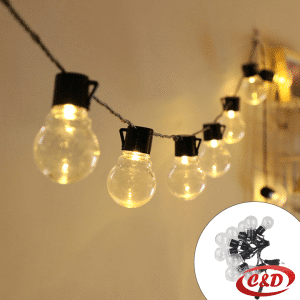 Lampice; LED; Žarulje; 5 m; Toplo Bijela