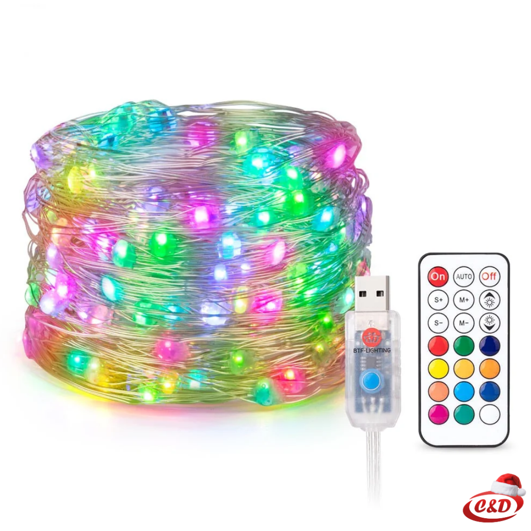 Lampice; LED; Mravi; 10 m; RGB - Slika 2