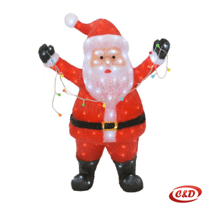 Svjetleći Djed Mraz; LED; 88 cm