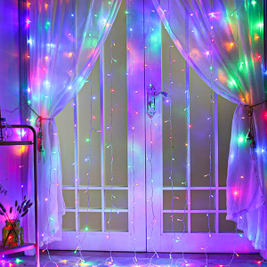 Lampice; LED; Zavjesa/Ledenice; 3 x 2 m; RGB