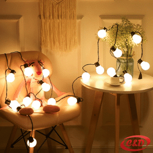Lampice; LED; Žarulje; 5 m; Toplo Bijela