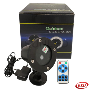 Outdoor Laser Lawn Snowflakes Light – IP65, crveno-zelene LED svjetlosne pahulje s božićnim motivima