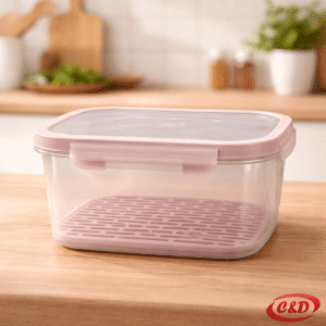 Posuda za sir sa poklopcem 1,6 l BPA FREE plastika roza prozirna