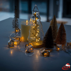 Lampice; LED; Kućice; 2 m; Toplo Bijela