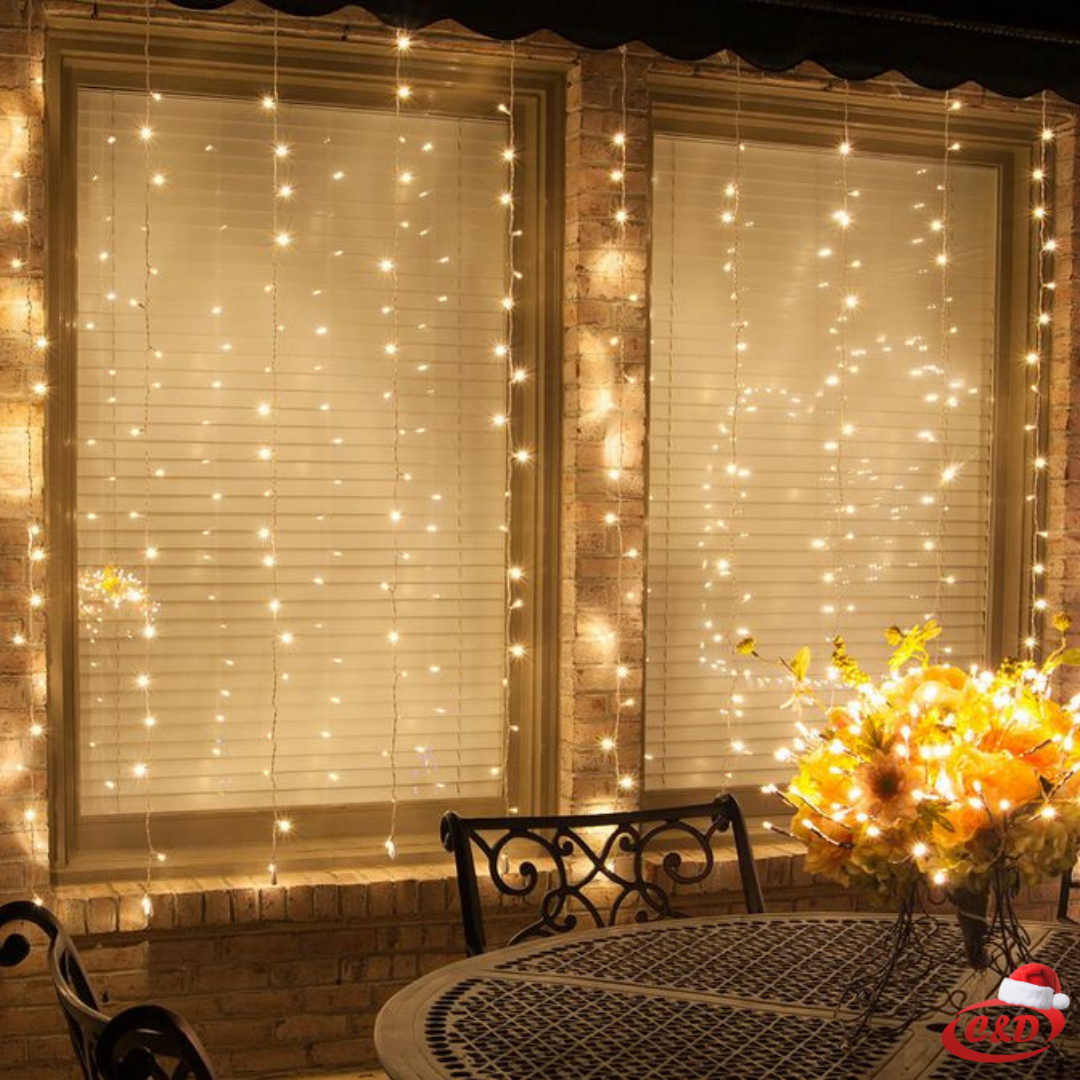 Lampice; LED; Zavjese/Ledenice; 3 x 2 m; Toplo Bijela - Slika 5