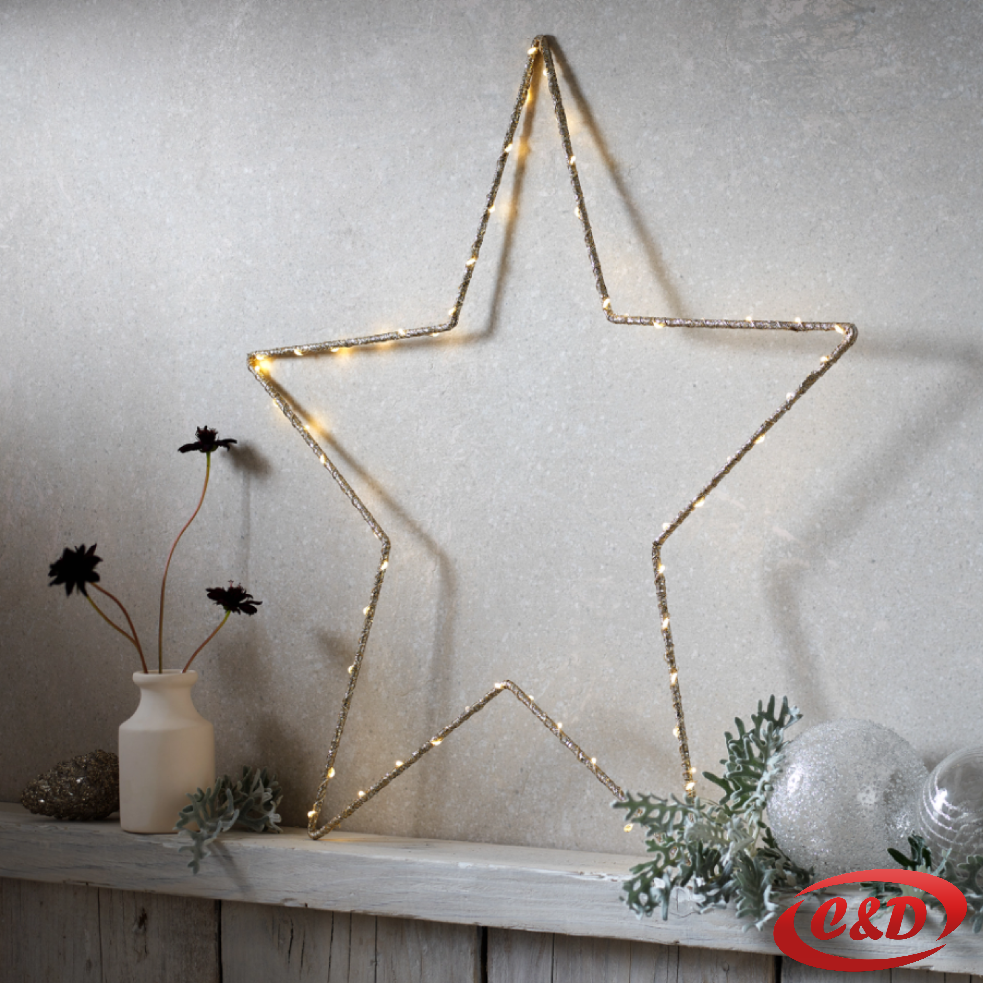 Zvijezda; LED; 40 cm; na baterije - Slika 2