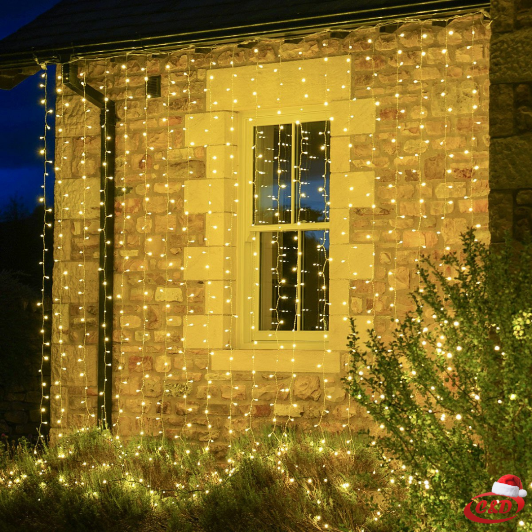 Lampice; LED; Zavjese/Ledenice; 3 x 2 m; Toplo Bijela - Slika 3