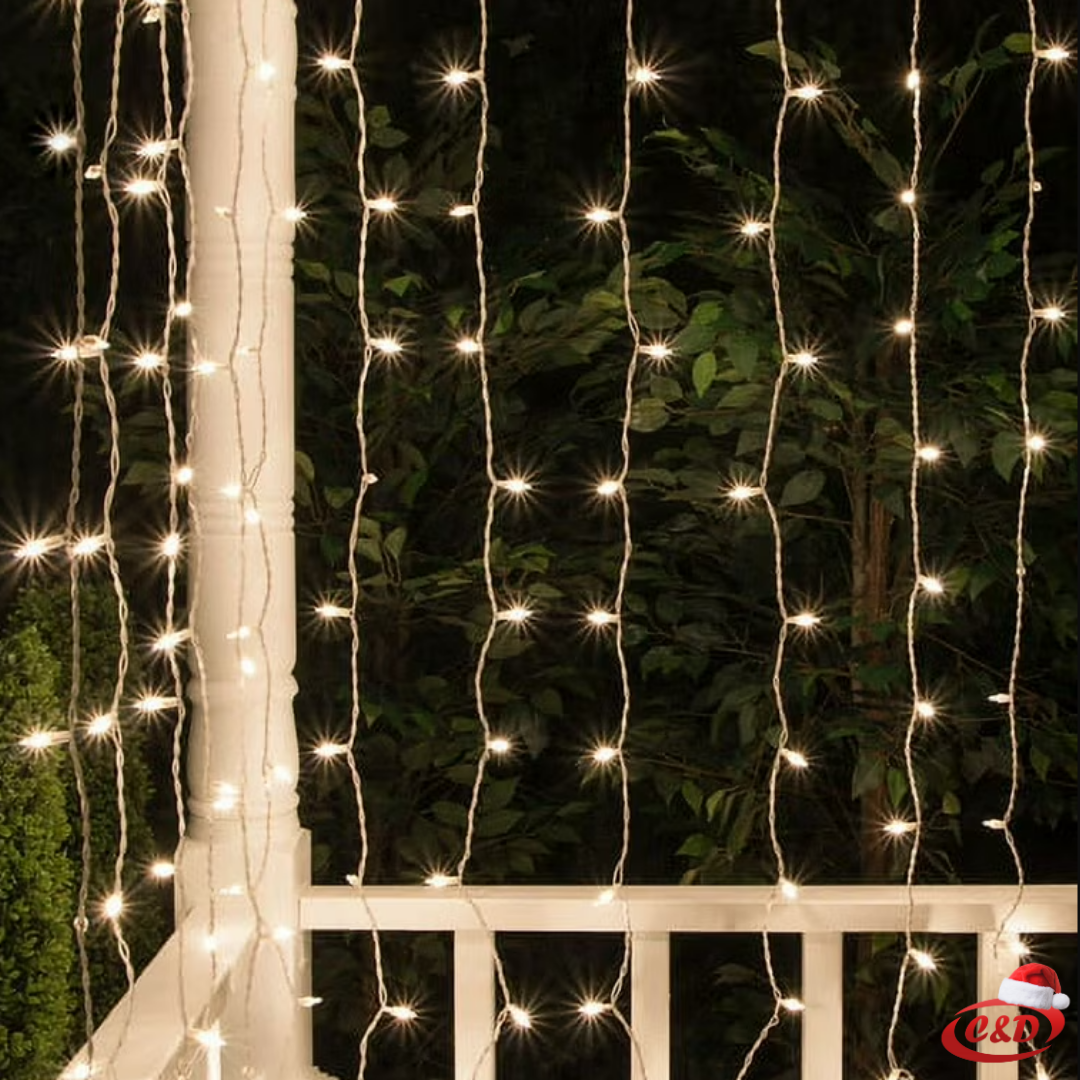 Lampice; LED; Zavjese/Ledenice; 3 x 2 m; Toplo Bijela - Slika 4