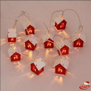 Lampice; LED; Bijele Kućice; 2 m; Toplo Bijela