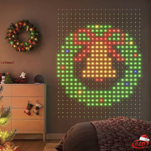 Lampice; LED; Zavjesa/Ledenice; 2×1,3 m; RGB