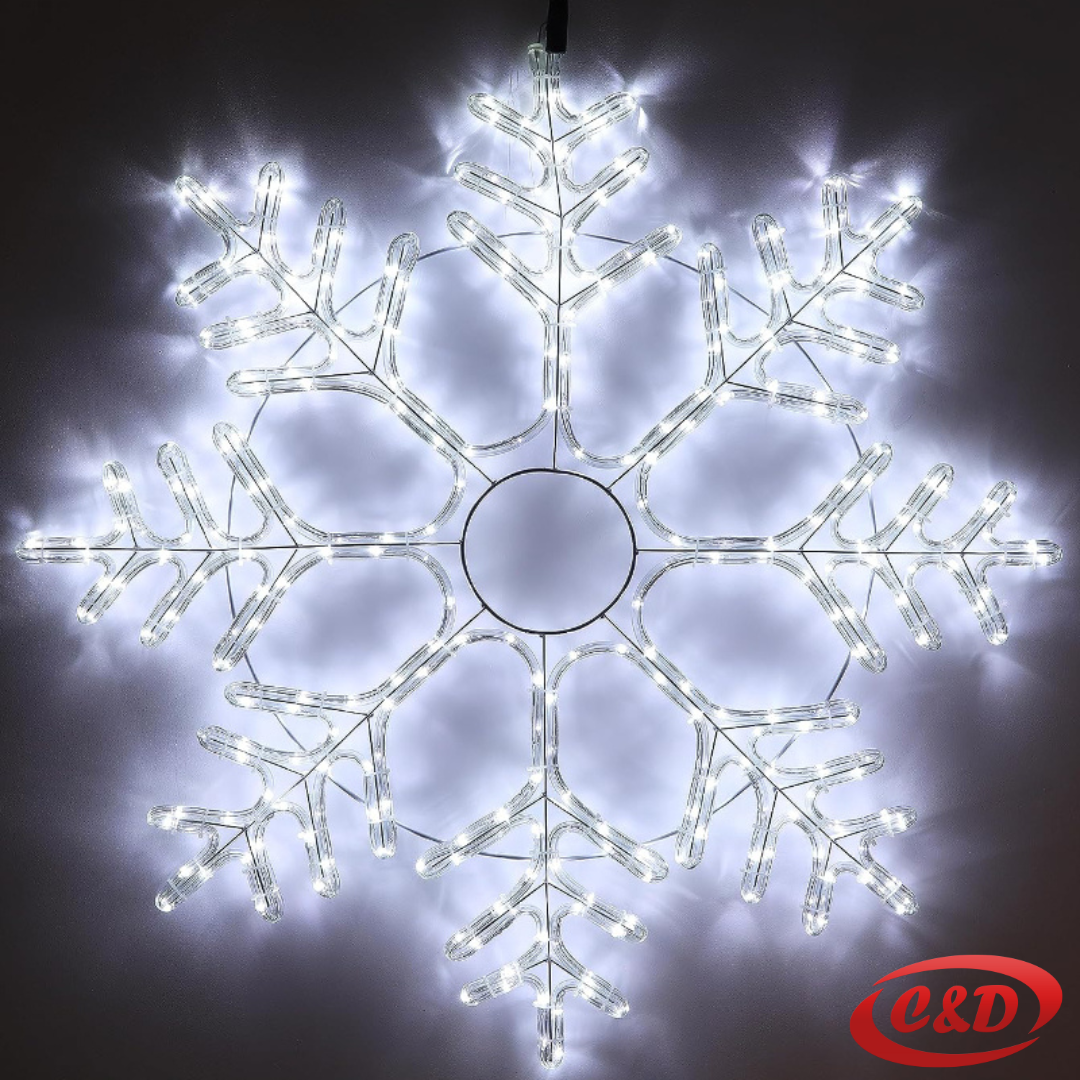 LED dekorativni obruč Ø70 cm, bijele LED lampice, IP44, električni priključak