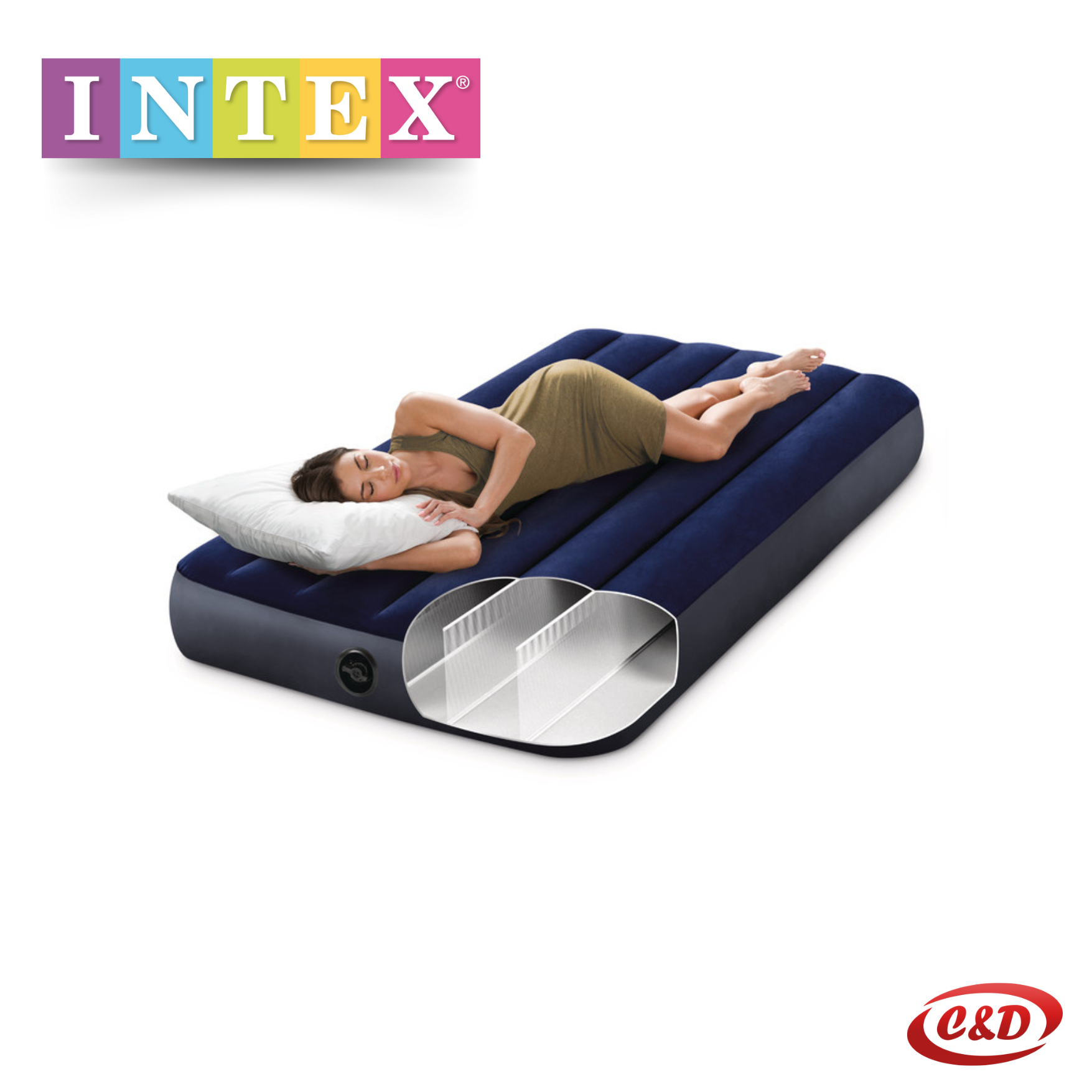 INTEX; Zračni madrac Dura-Beam Standardni Twin; 76 x 191 x 25 cm - Slika 6