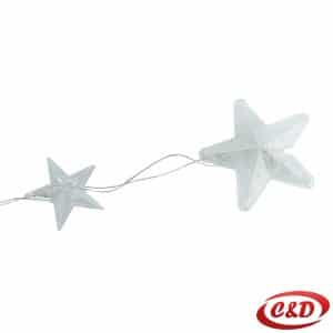 Lampice; LED; Zvijezde; Zavjese/Ledenice; 2.5m; Bijela