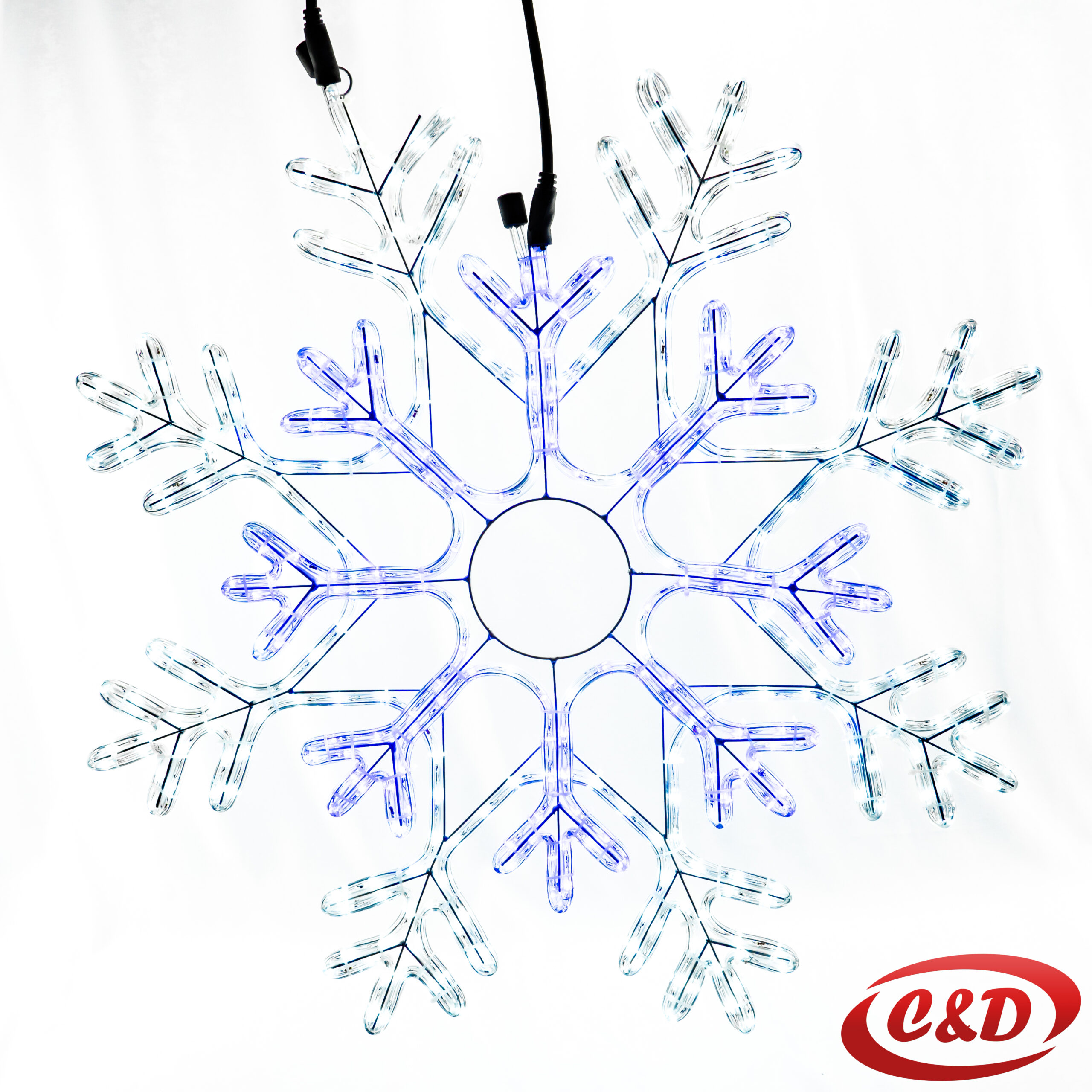 Pahulja; LED; 70 cm; Flash; Plava-Bijela - Slika 5