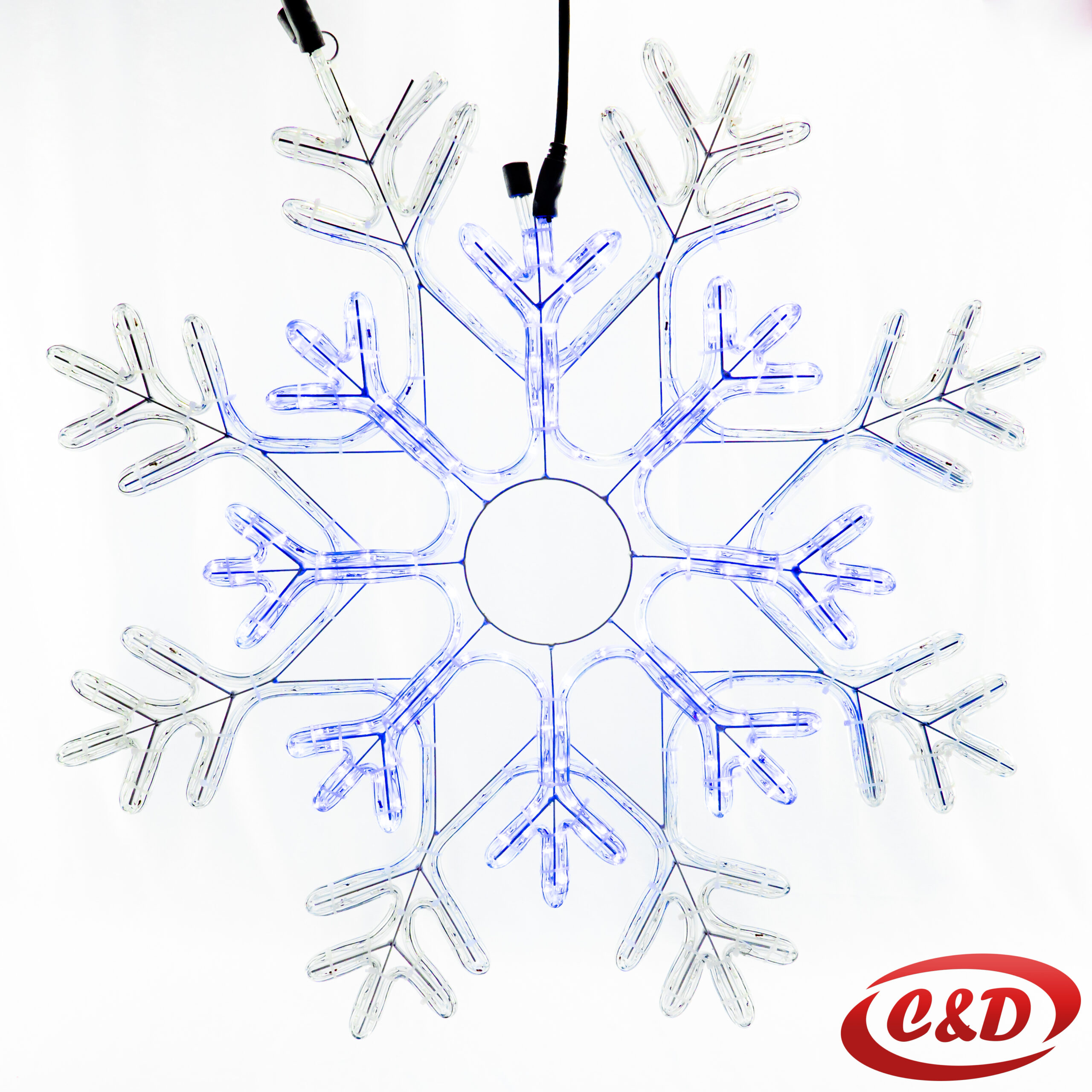 Pahulja; LED; 70 cm; Flash; Plava-Bijela - Slika 4