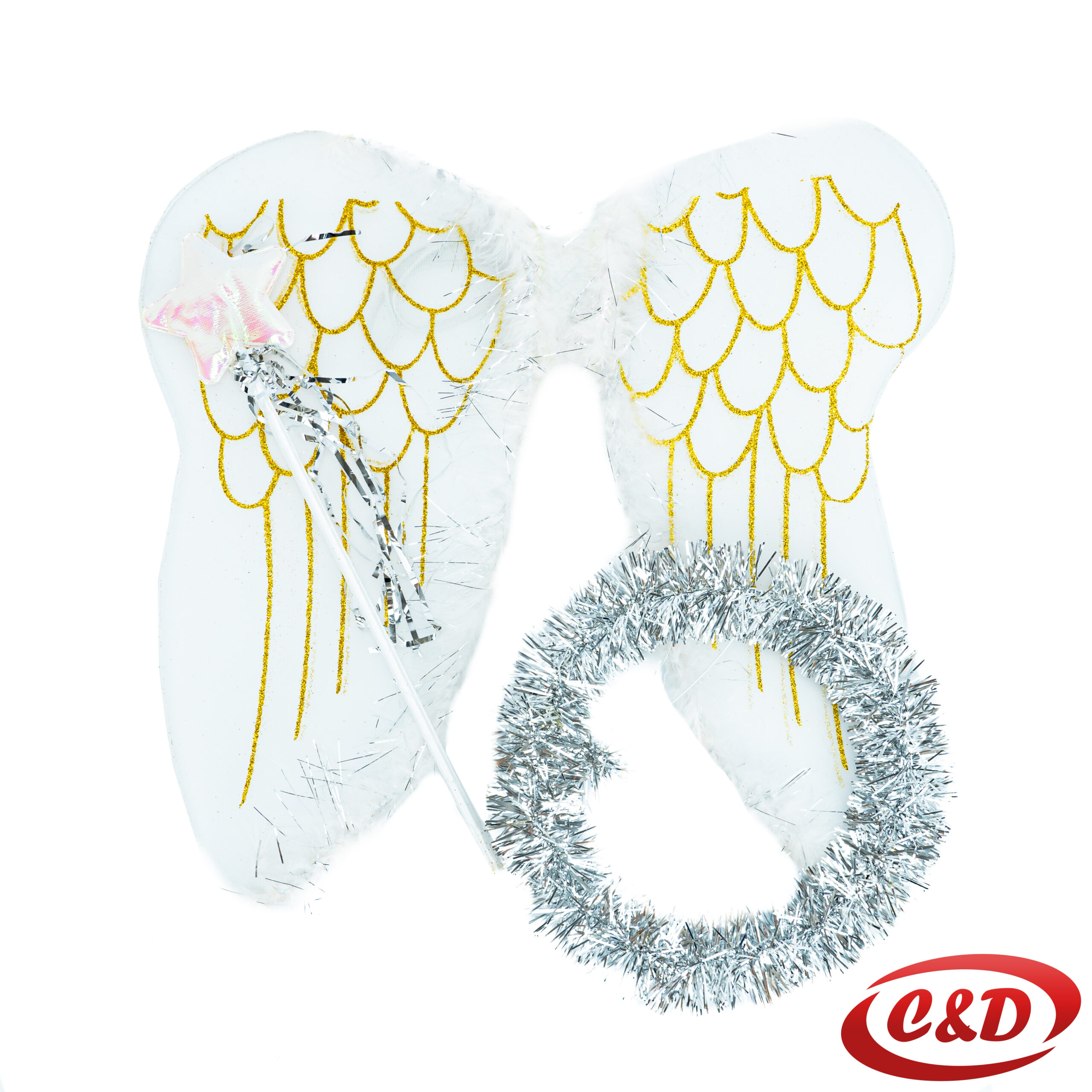 Dječji anđeoski set s krilima i oreolom