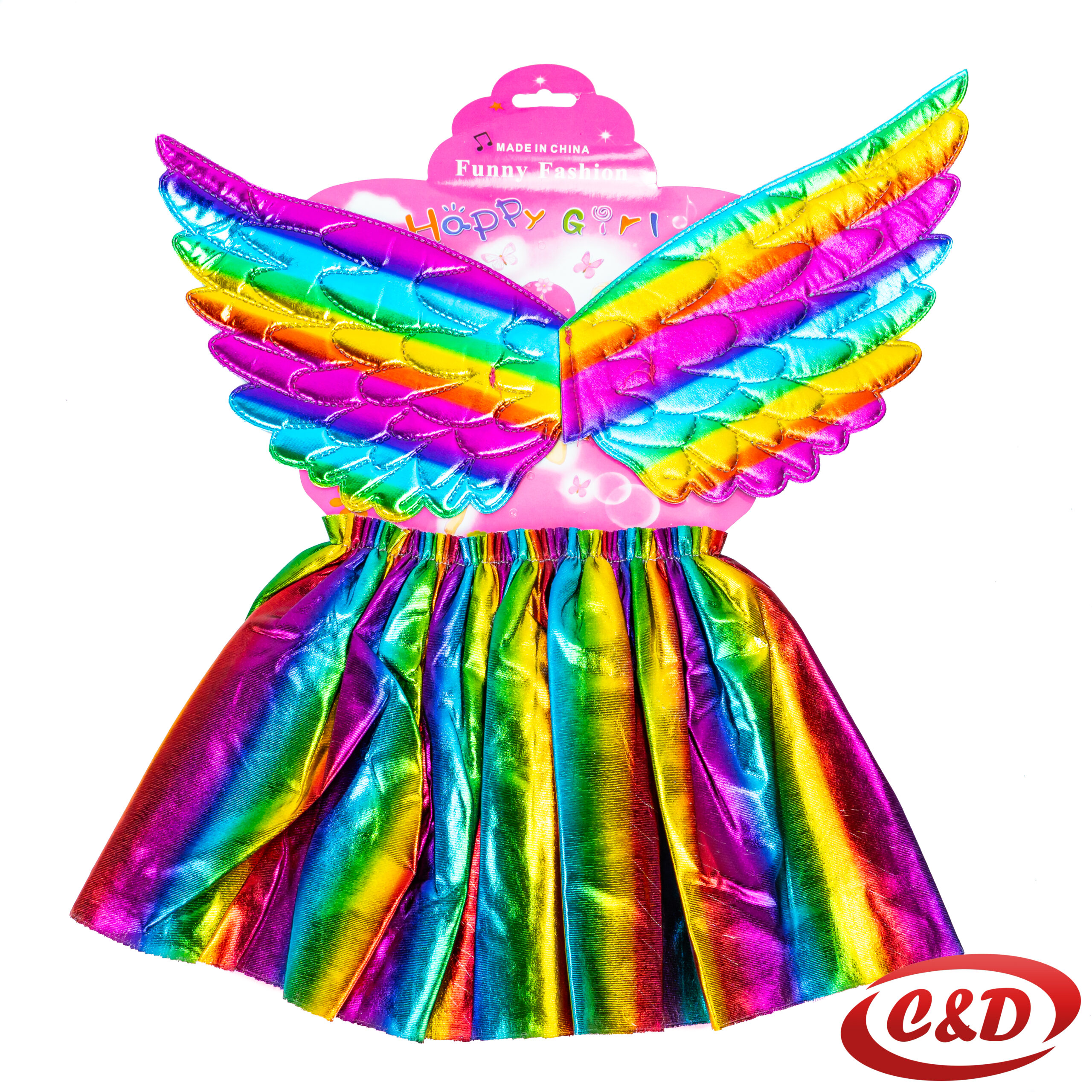 Dječji kostim vila s krilima – dugine boje