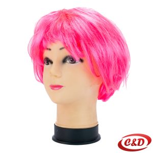 Kratka roza perika za maskenbal