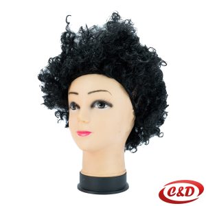 Klaun perika kratka crna za maskenbal