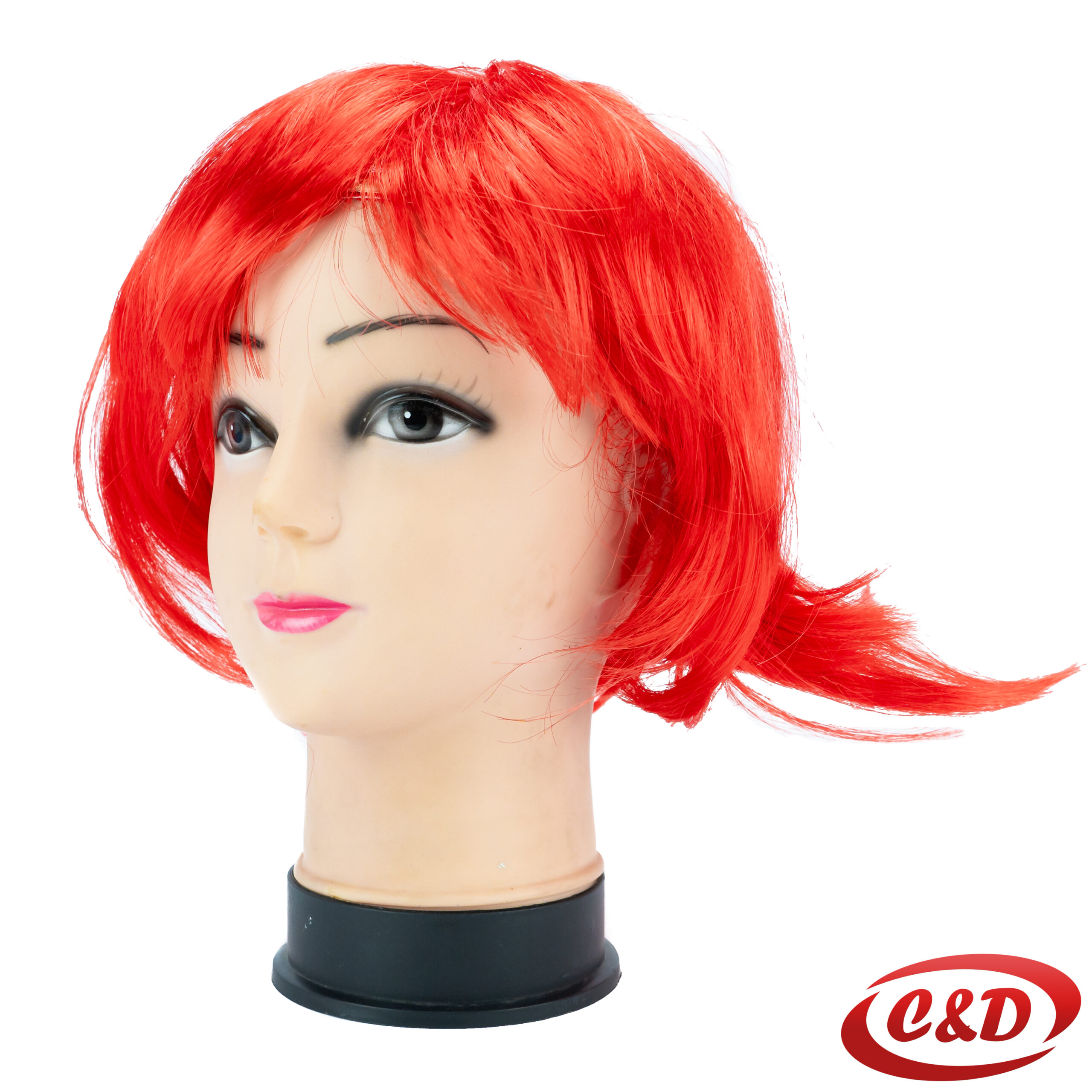 Kratka crvena perika za maskenbal