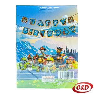 Natpis; Happy Birthday; Paw Patrol