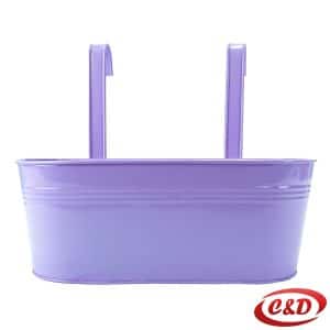 Metalna vaza za ogradu 30 cm s kukom