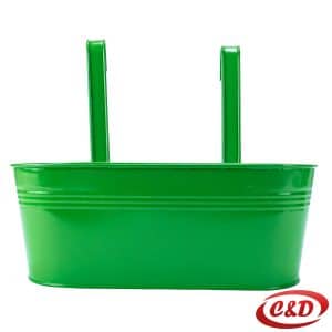 Metalna vaza za ogradu 30 cm s kukom