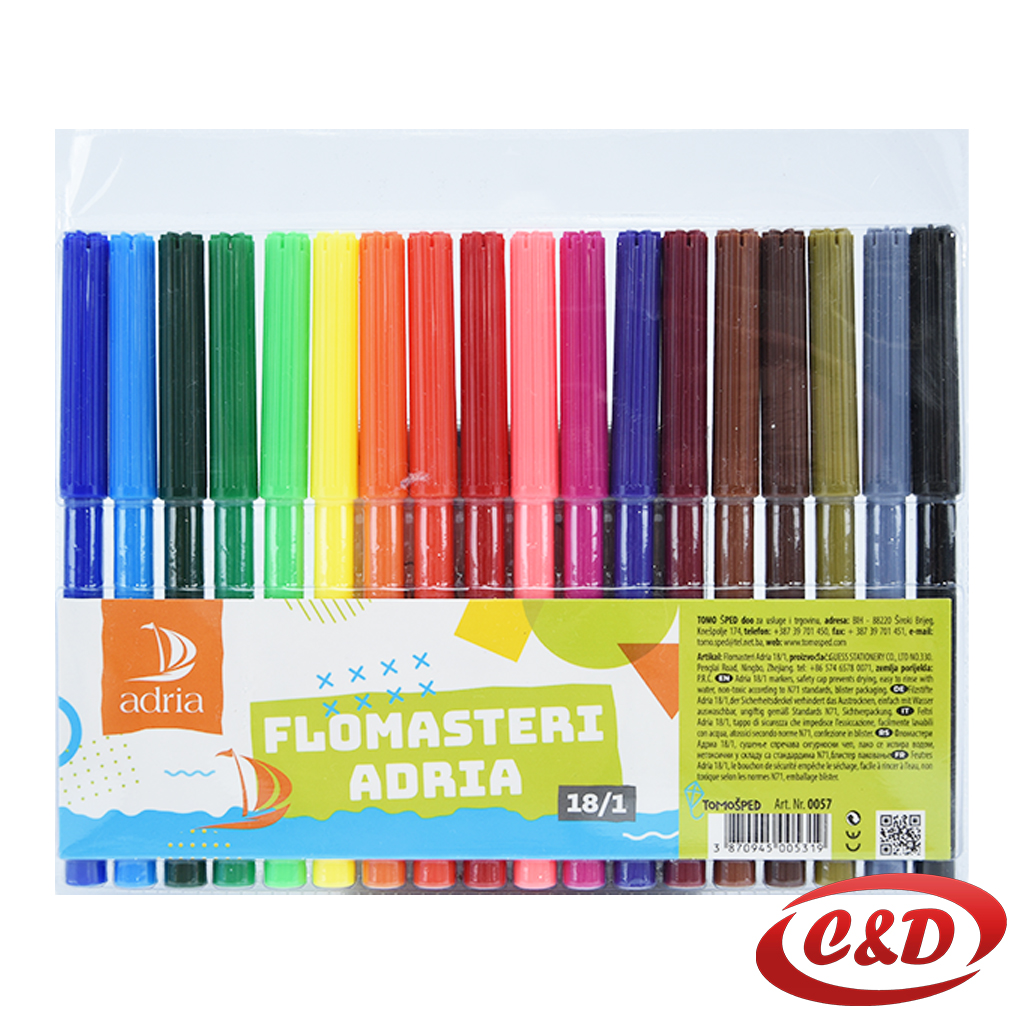 Flomasteri; Adria; 18/1