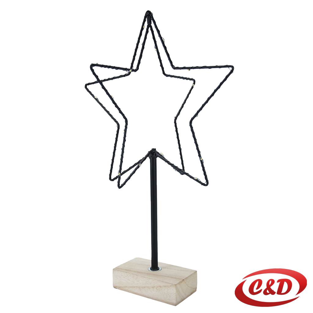 Zvijezda; LED; Na baterije; Na stalku; 40 cm; Toplo Bijela - Slika 2