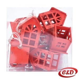 Lampice; LED; Bijele Kućice; 2 m; Toplo Bijela