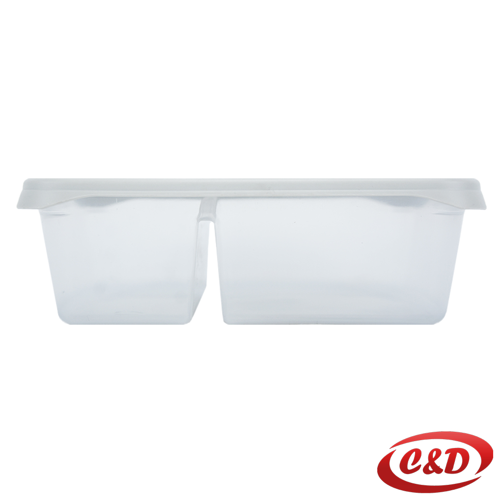 Posuda sa pregradom i poklopcem; 0,5l + 0,3l