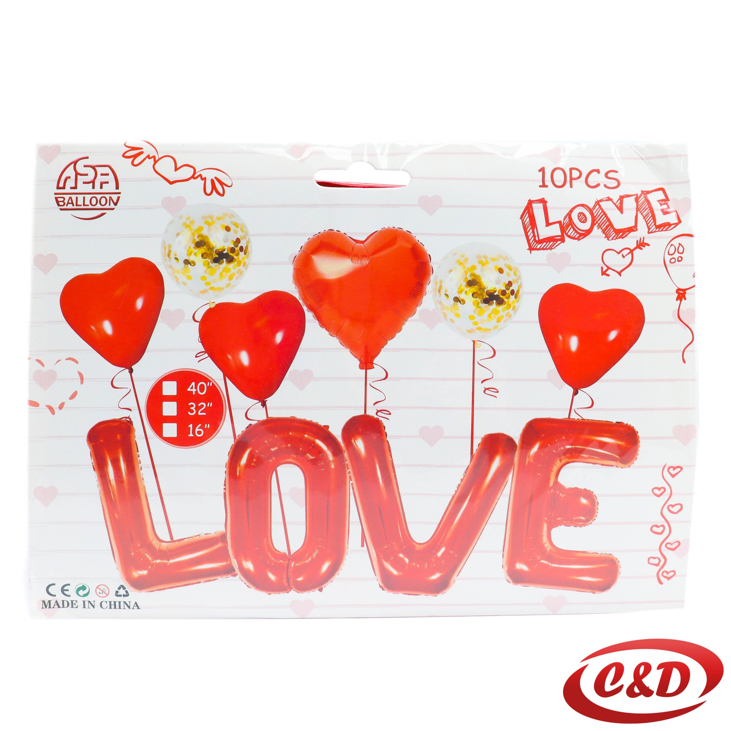 Balon set; Love - Slika 2