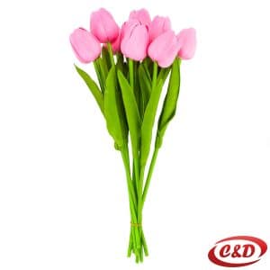 umjetni tulipan rozi 35 cm dekoracija